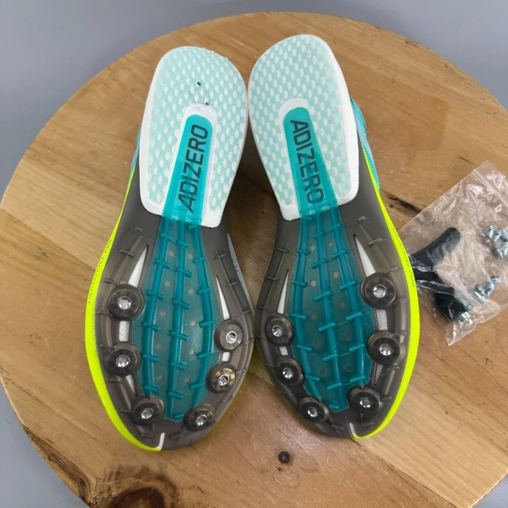 Mens‎ 8.5 /  Womens 9.5 - Adidas Adizero Avanti XC Track Spikes Aqua Blue NEW
